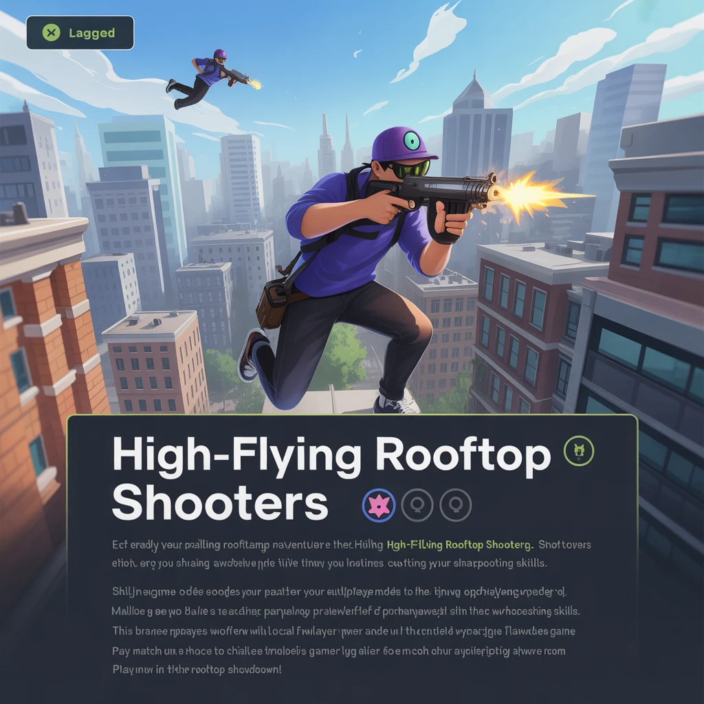 Cover image of High-Flying Rooftop Shooters: Free Online Action Game