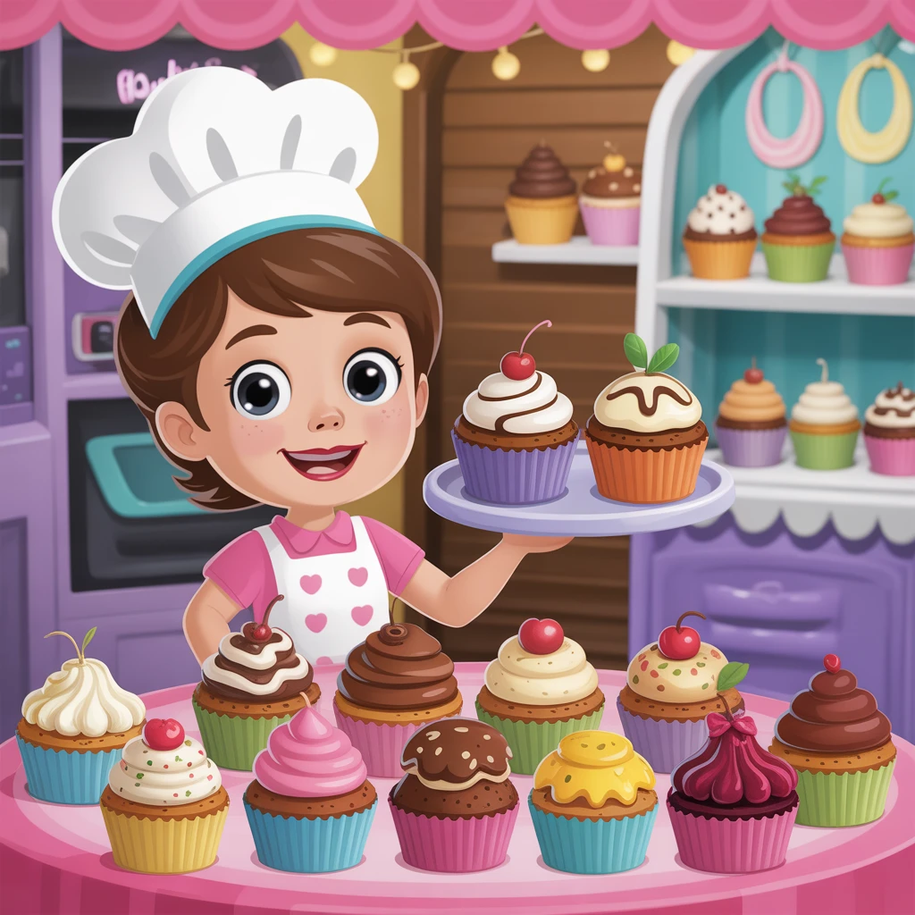 Cover image of Hoho's Delightful Cupcake Bash - Free Online Baking Game