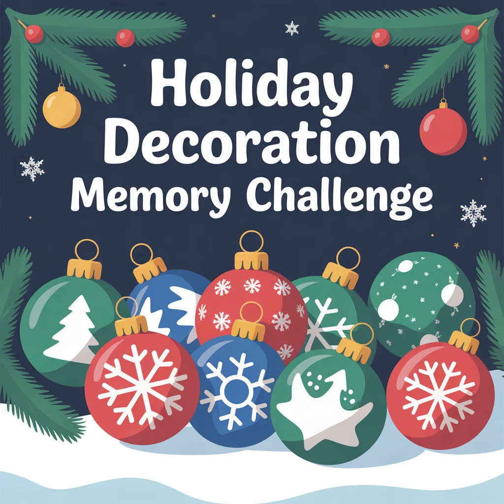 Cover image of Holiday Decoration Memory Challenge: Play This Free Online Game!