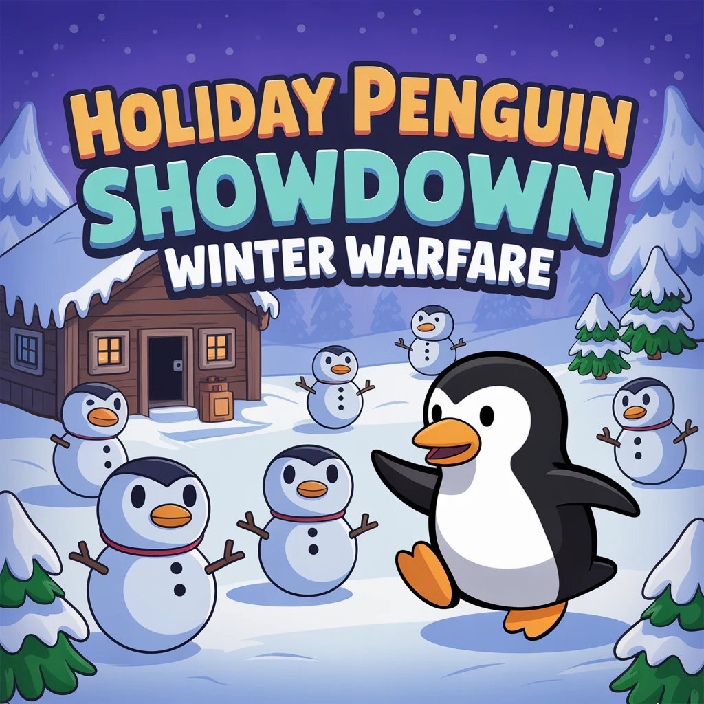 Cover image of Holiday Penguin Showdown: Winter Warfare Free Online Game