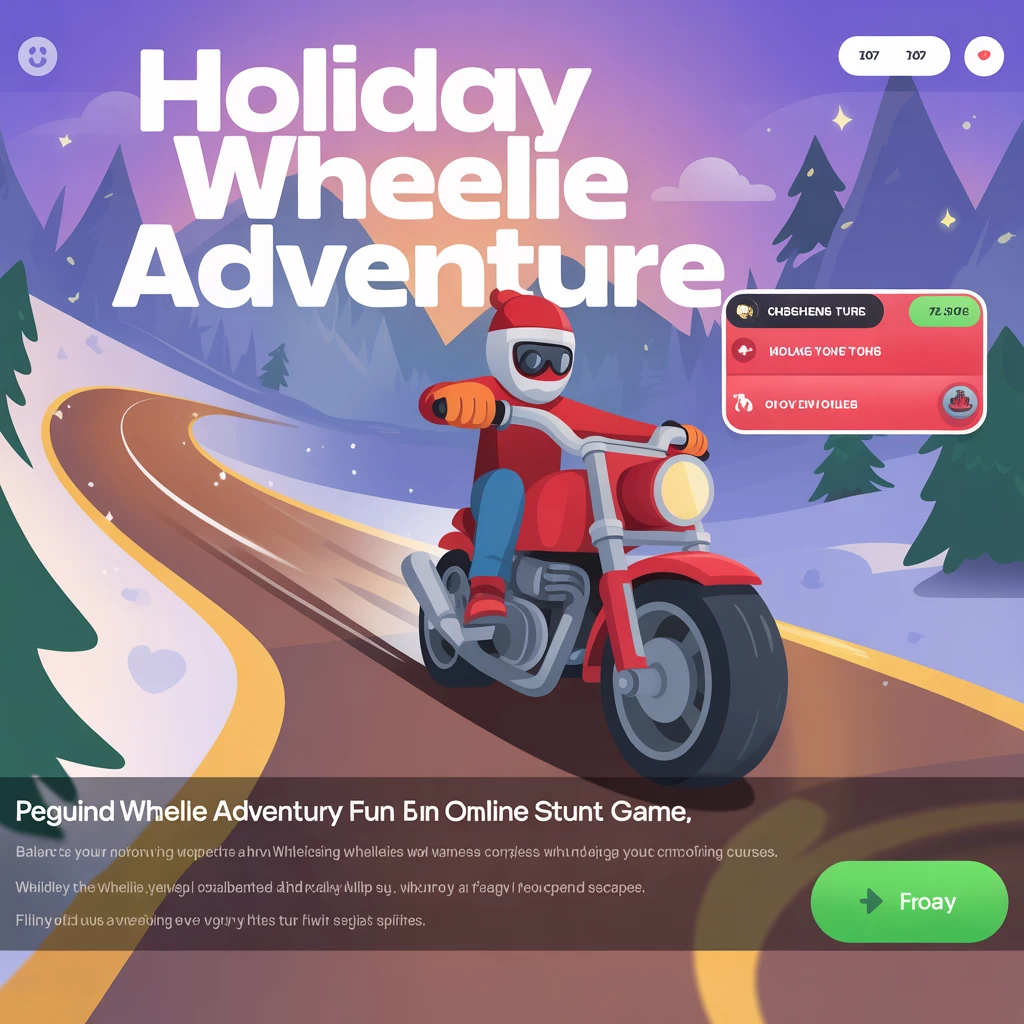 Cover image of Holiday Wheelie Adventure: Fun Online Stunt Game