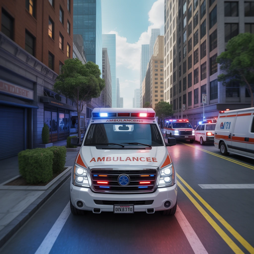 Cover image of Intense Ambulance Rescue Driving Simulator: Save Lives in This Free Online Game!