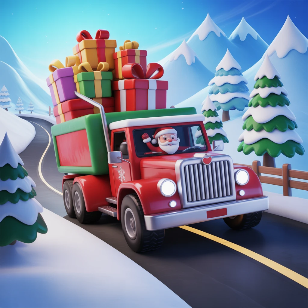 Cover image of Jolly Santa's Free Online Delivery Adventure