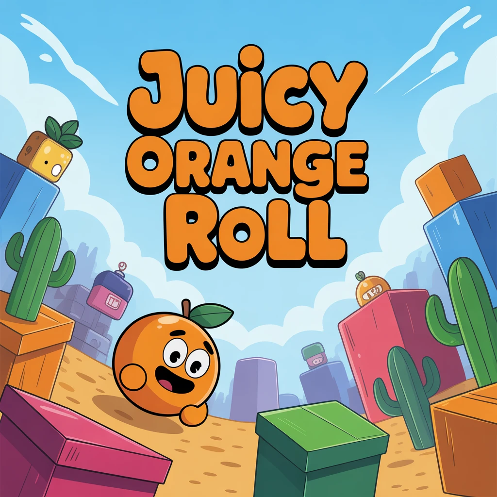 Cover image of Juicy Orange Roll: Fun and Free Online Adventure Game