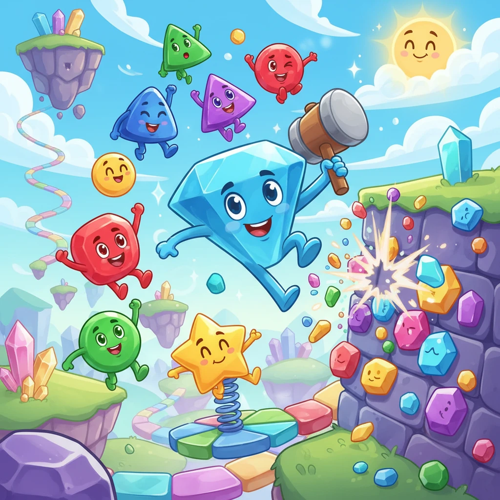 Cover image of Jumping Jewels: A Free Online Adventure Game