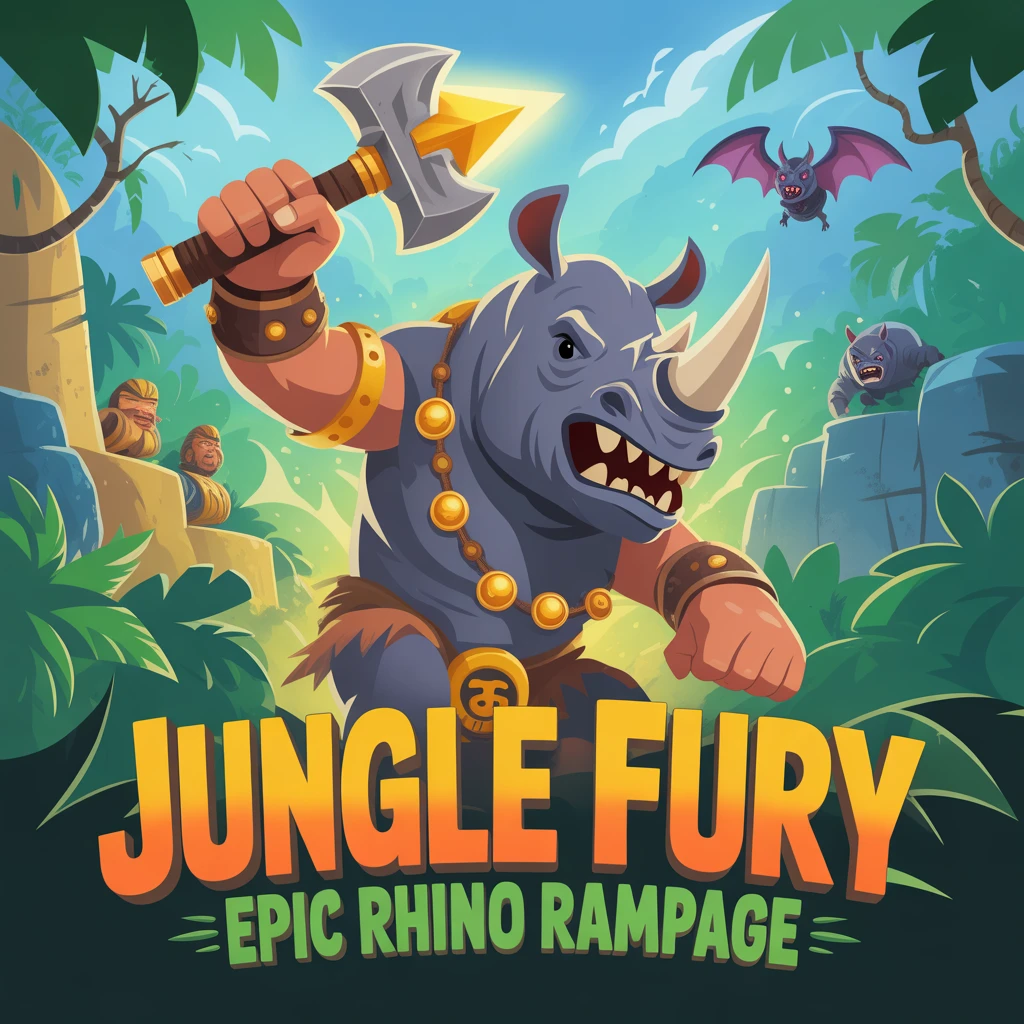 Cover image of Jungle Fury: Epic Rhino Rampage Adventure Online
