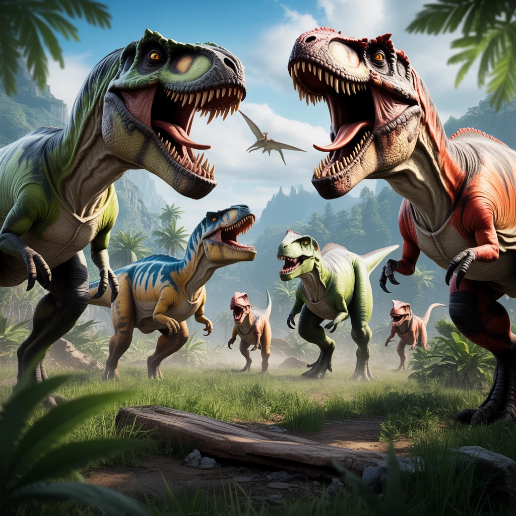 Cover image of Jurassic Survival: Thrilling Adventure in a Dinosaurs' World