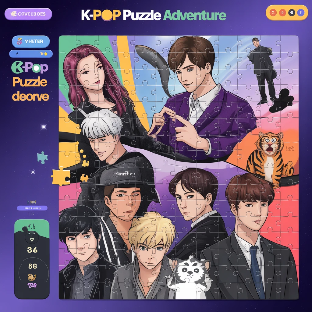 Cover image of K-Pop Puzzle Adventure: Unleash Your Inner Fan with This Engaging Online Game