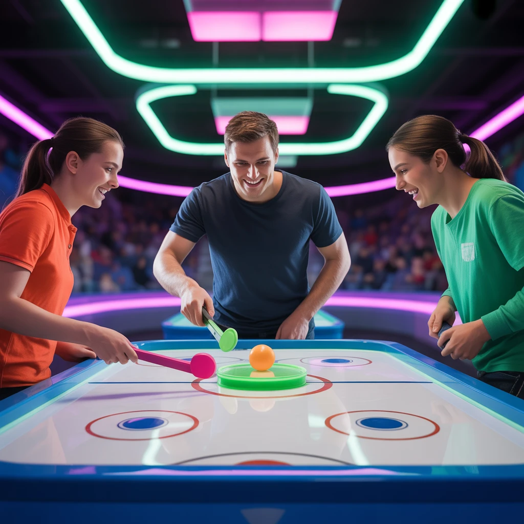 Cover image of Luminous Air Hockey: Play Free Online Now!