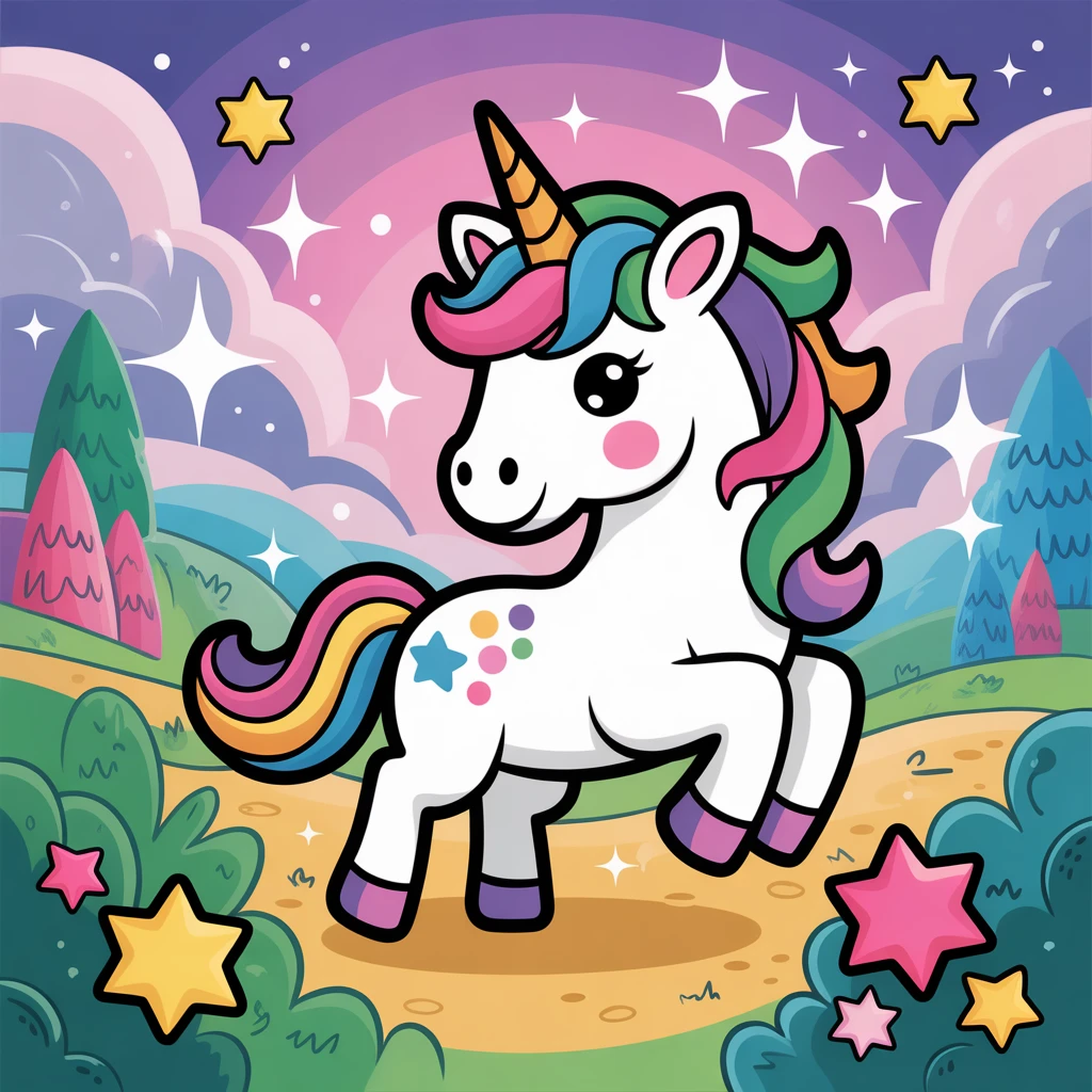 Cover image of Magical Unicorn Coloring Adventure: Paint Your Fantasy!