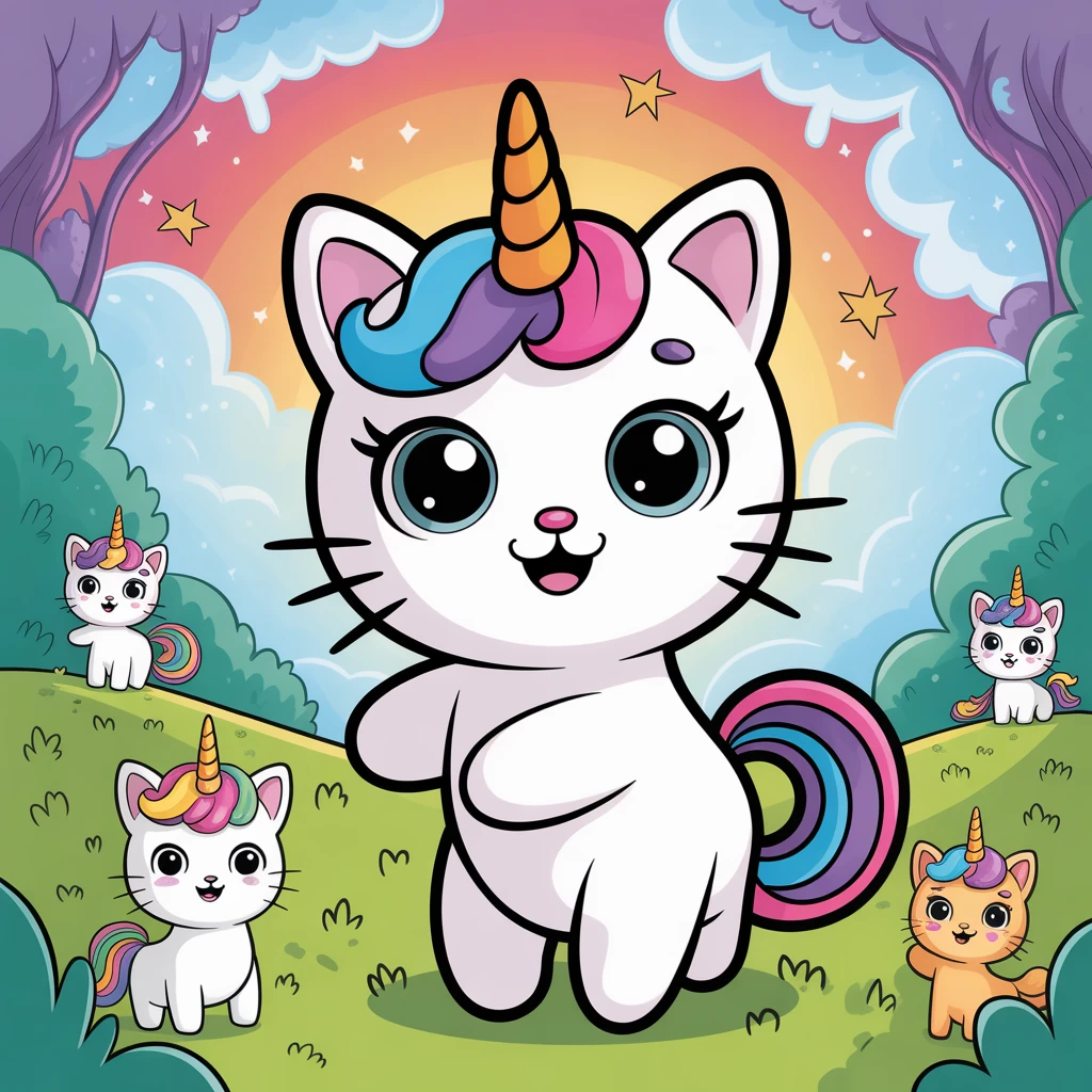Cover image of Magical Unicorn Kitty: An Enchanting Online Coloring Adventure