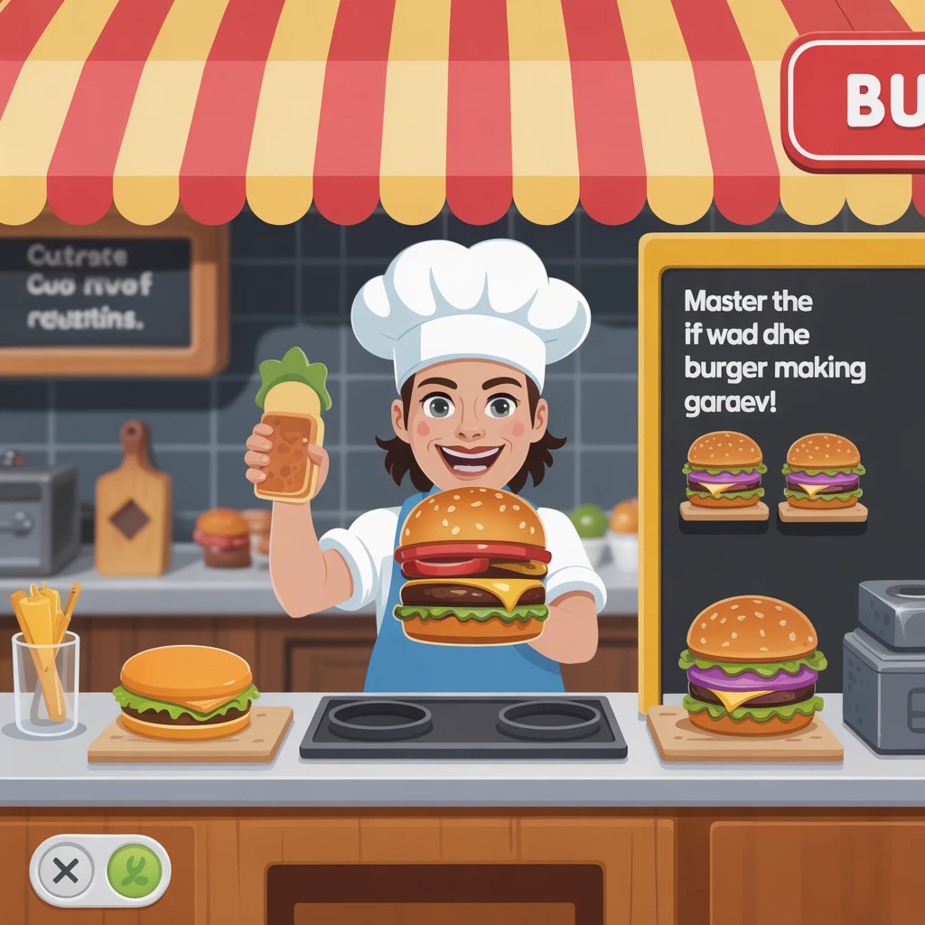 Cover image of Master the Art of Burger Making in this Free Online Game!