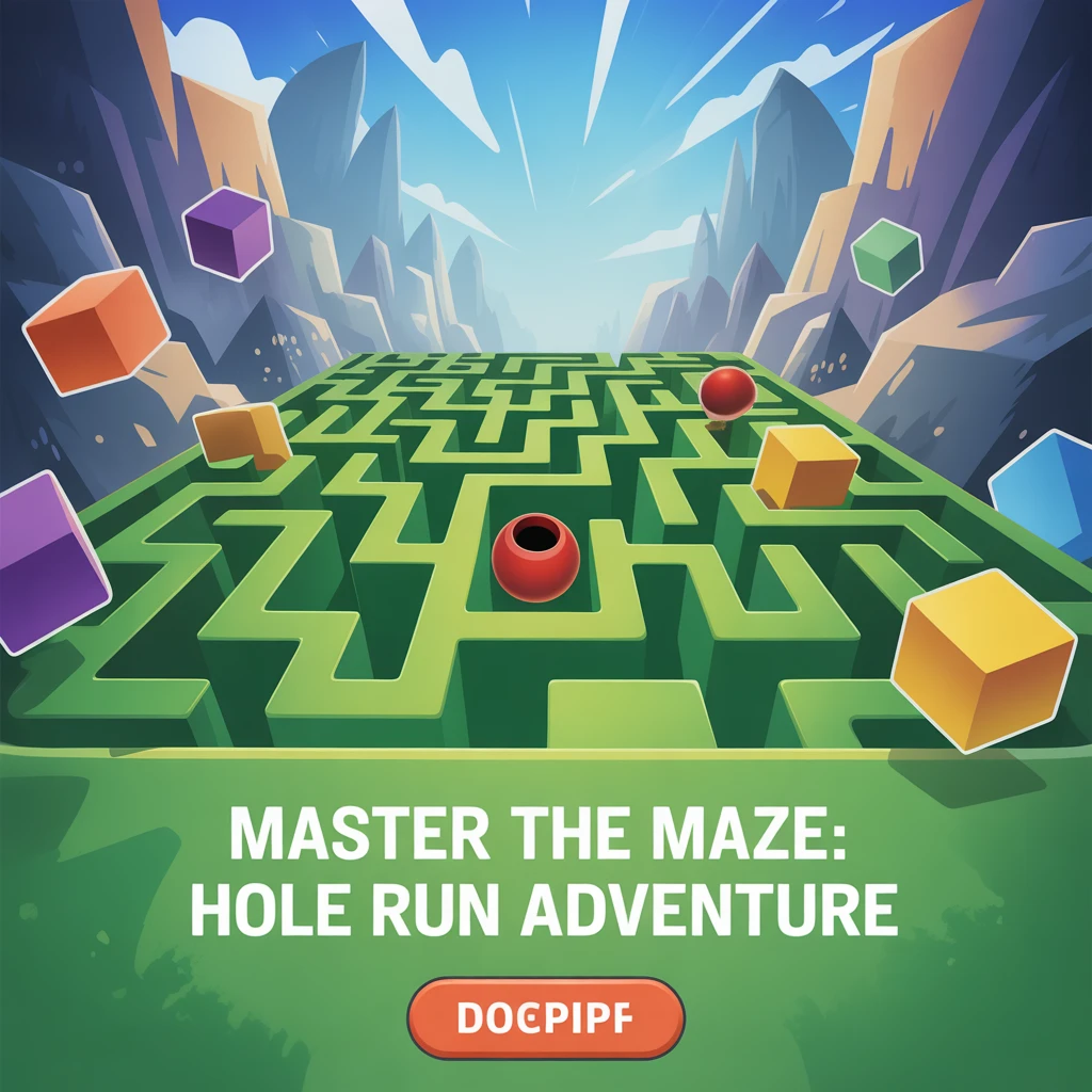 Cover image of Master the Maze: Hole Run Adventure - Free Online Browser Game!
