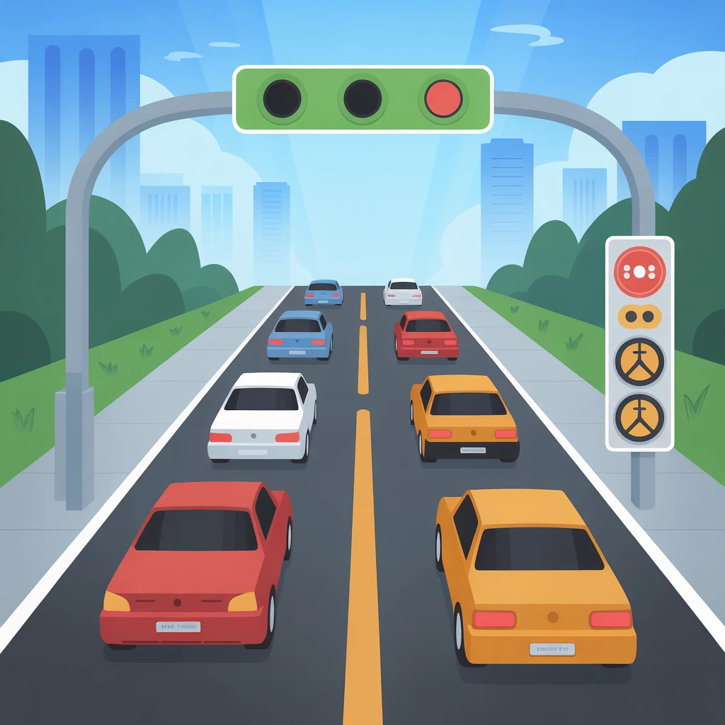 Cover image of Master the Roads: Free Traffic Control Browser Game