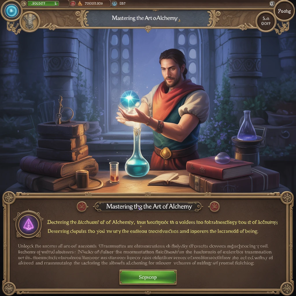 Cover image of Mastering the Art of Alchemy: Free Online Adventure Game
