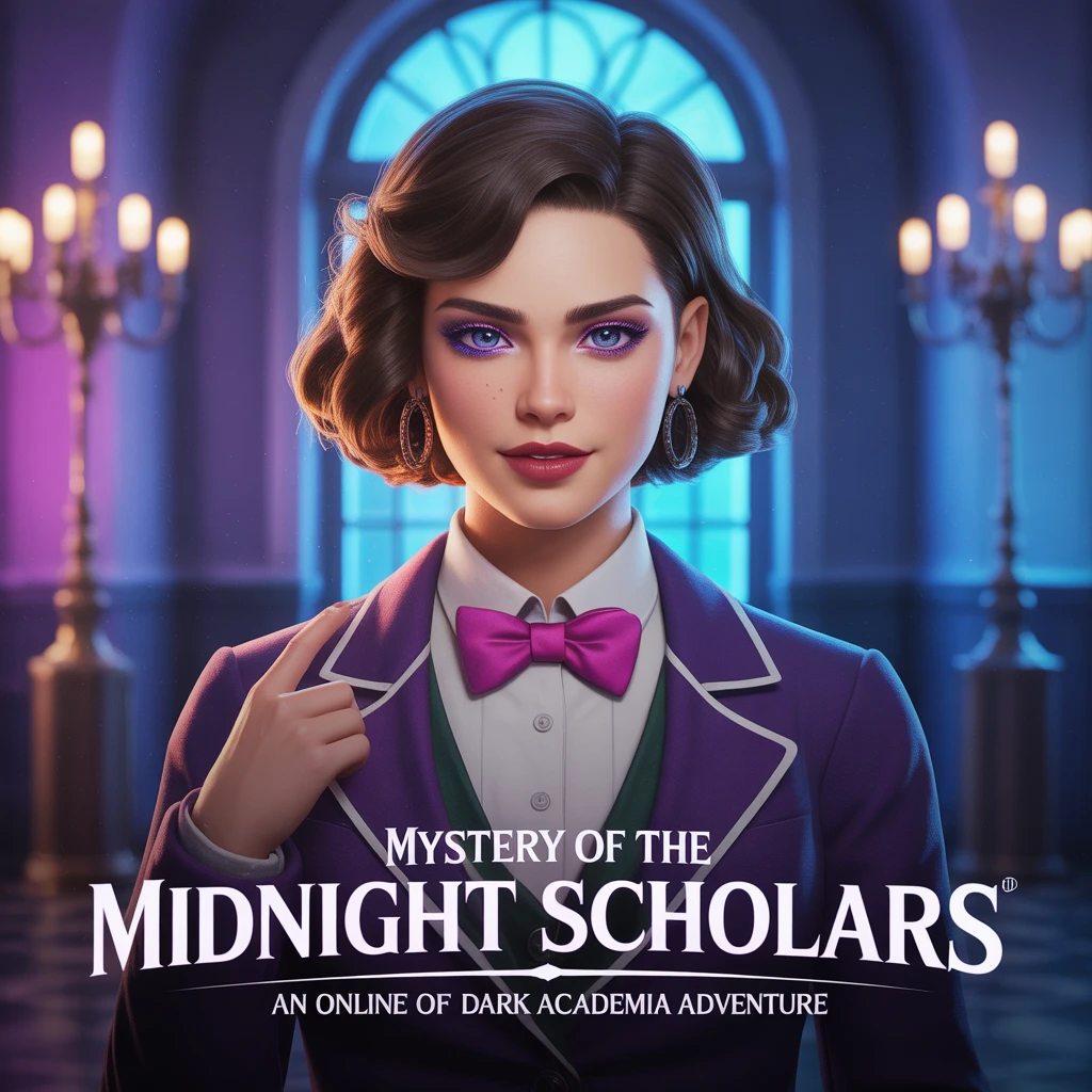 Cover image of Mystery of the Midnight Scholars: An Online Dark Academia Adventure