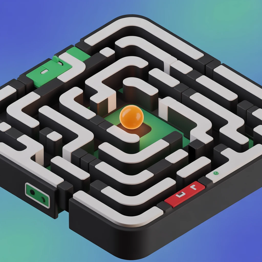Cover image of Navigate the Ultimate 3D Maze Adventure Online - Free Browser Game!