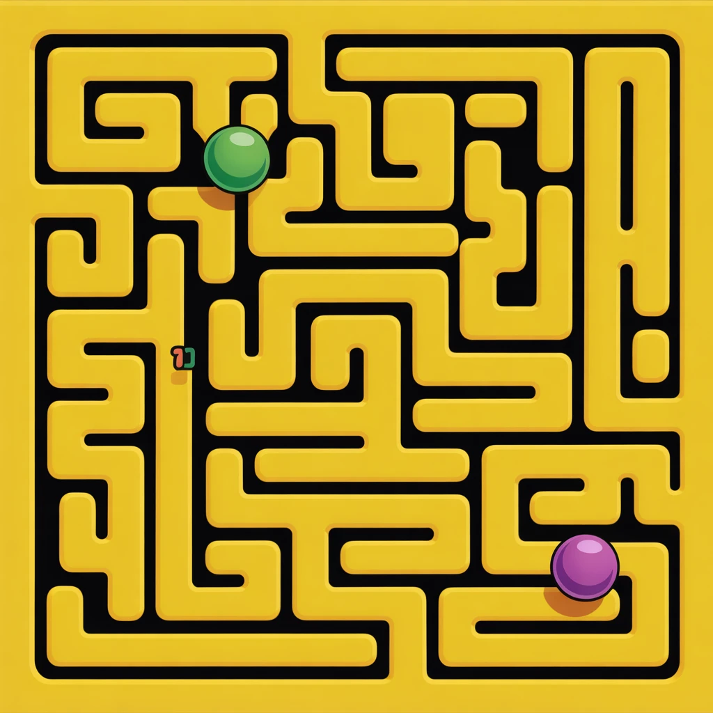 Cover image of Navigate the Vibrant Yellow Maze: A Free Online Challenge!