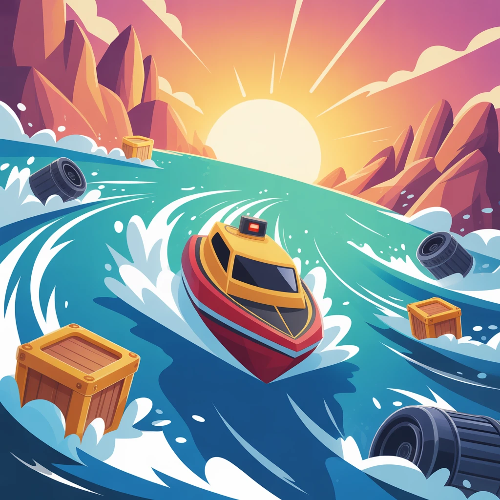 Cover image of Navigate the Waves: Exciting Boat Racing Challenge!