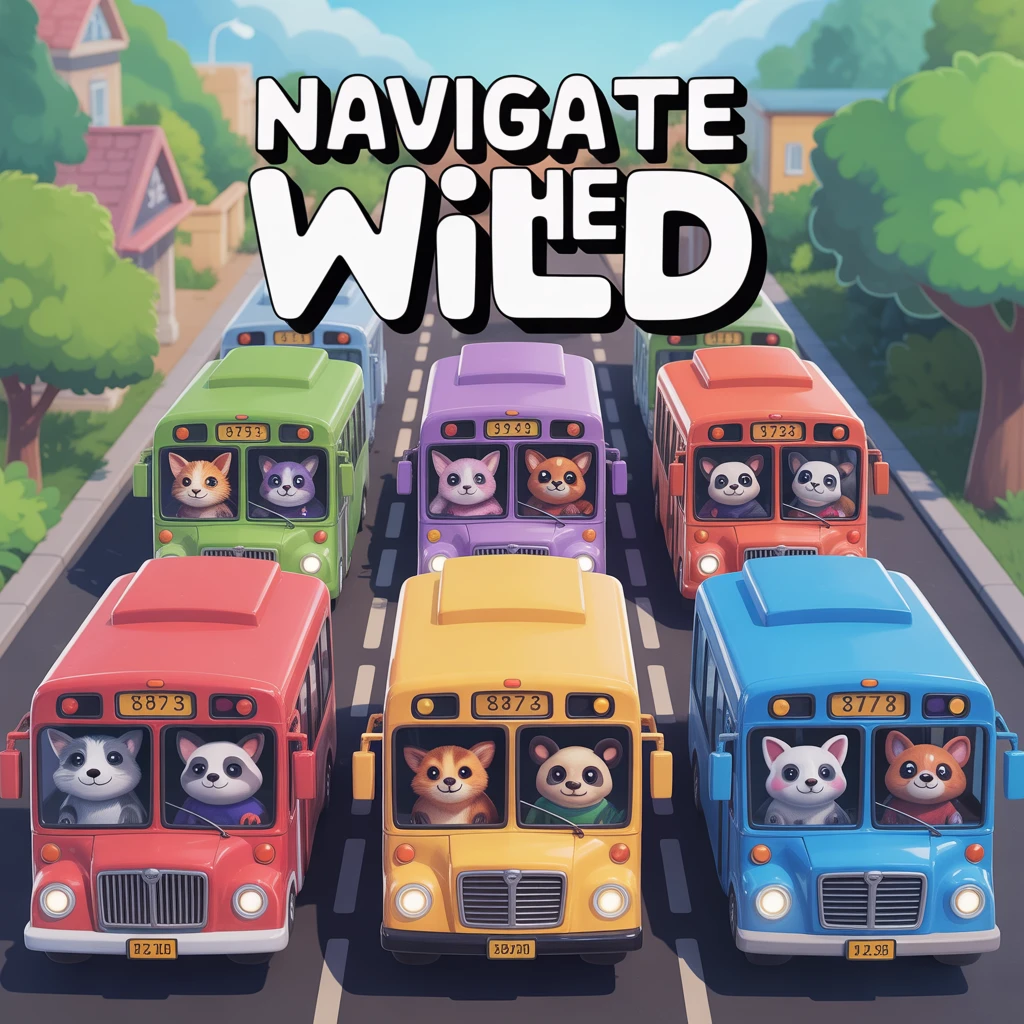 Cover image of Navigate the Wild: Free Online Animal Bus Adventure