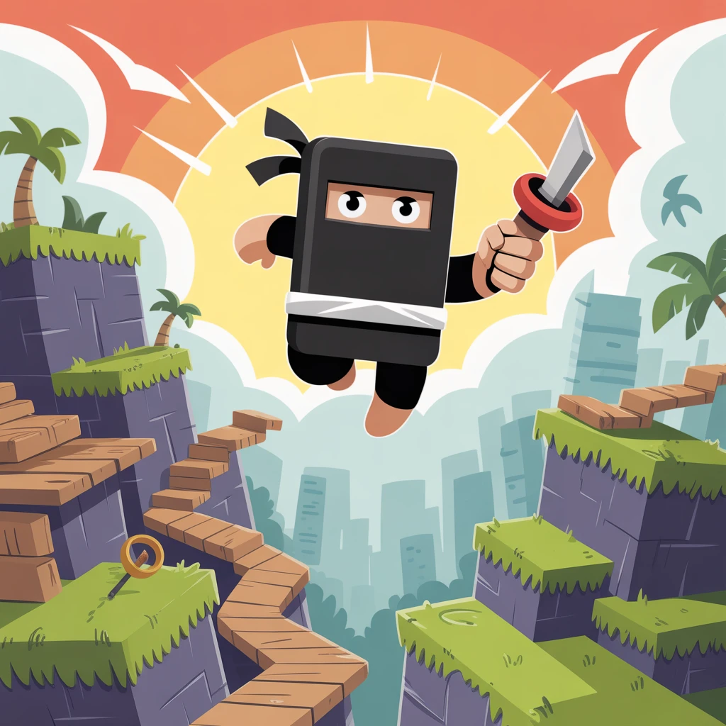 Cover image of Ninja Jump: Free Online Adventure Game