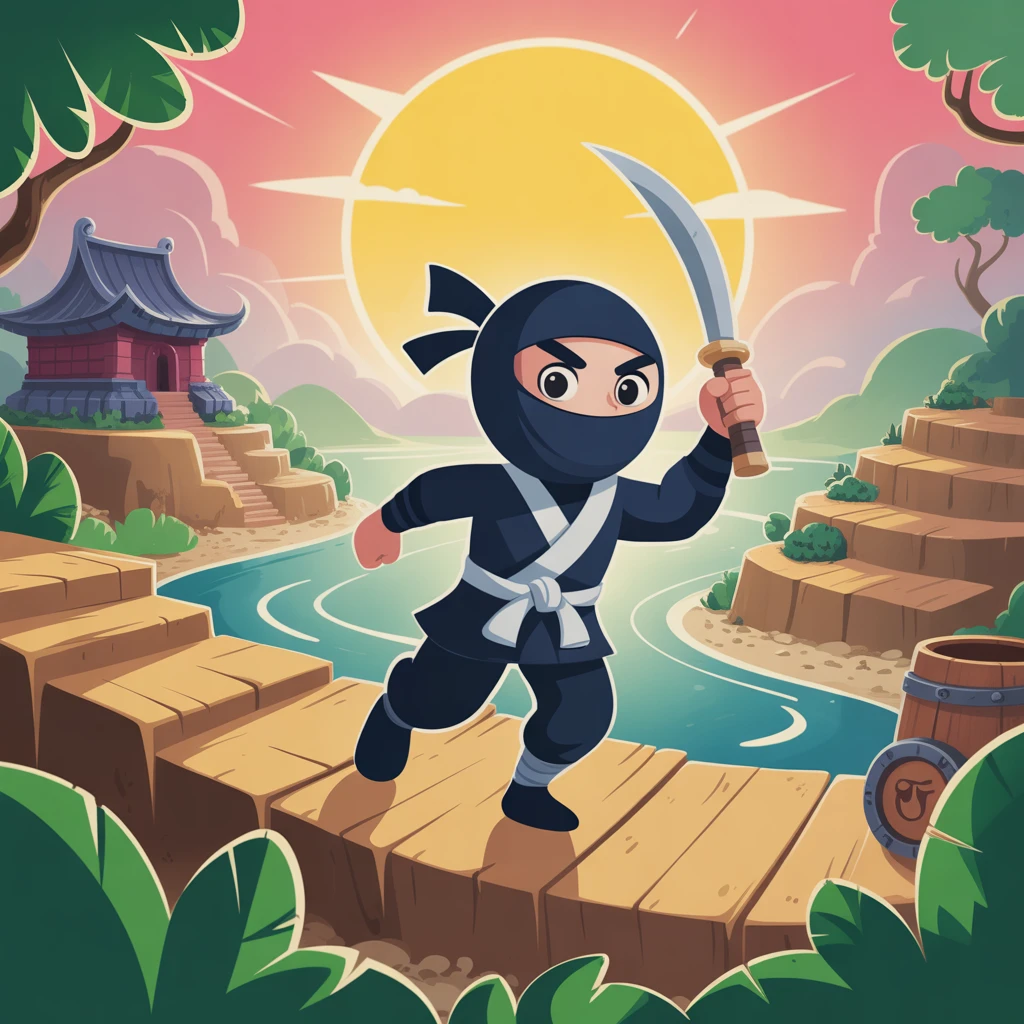 Cover image of Ninja's Quest for Hidden Treasure - Free Online Adventure Game