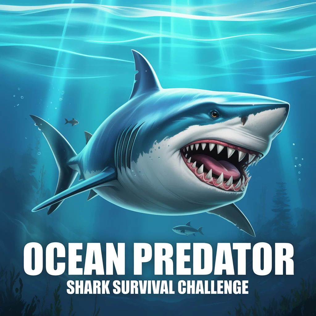 Cover image of Ocean Predator: Shark Survival Challenge - Free Online Game