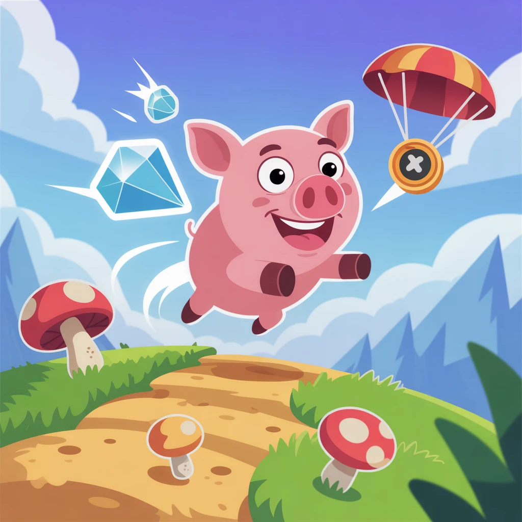 Cover image of Oink's Epic Adventure: Free Online Piggy Run Game