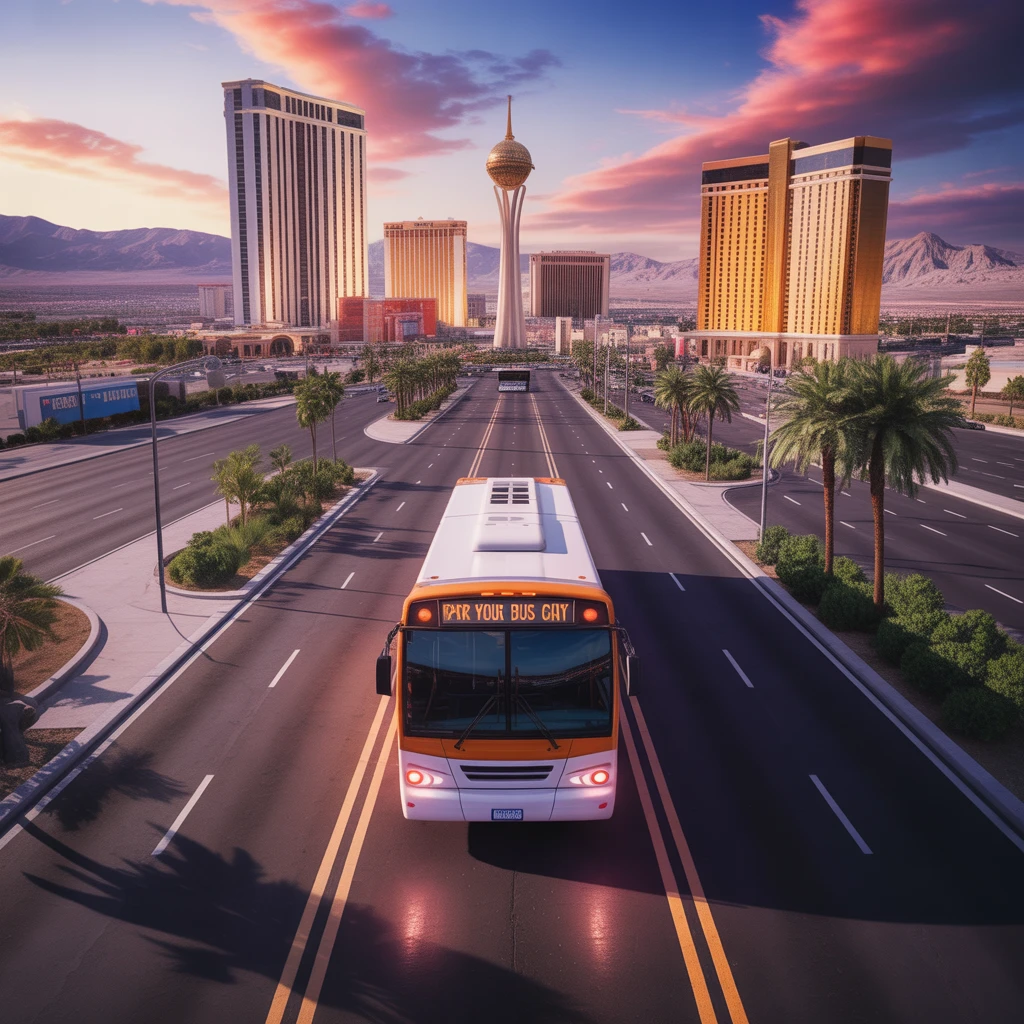 Cover image of Park Your Bus in Vegas City: Ultimate Highway Simulator Game