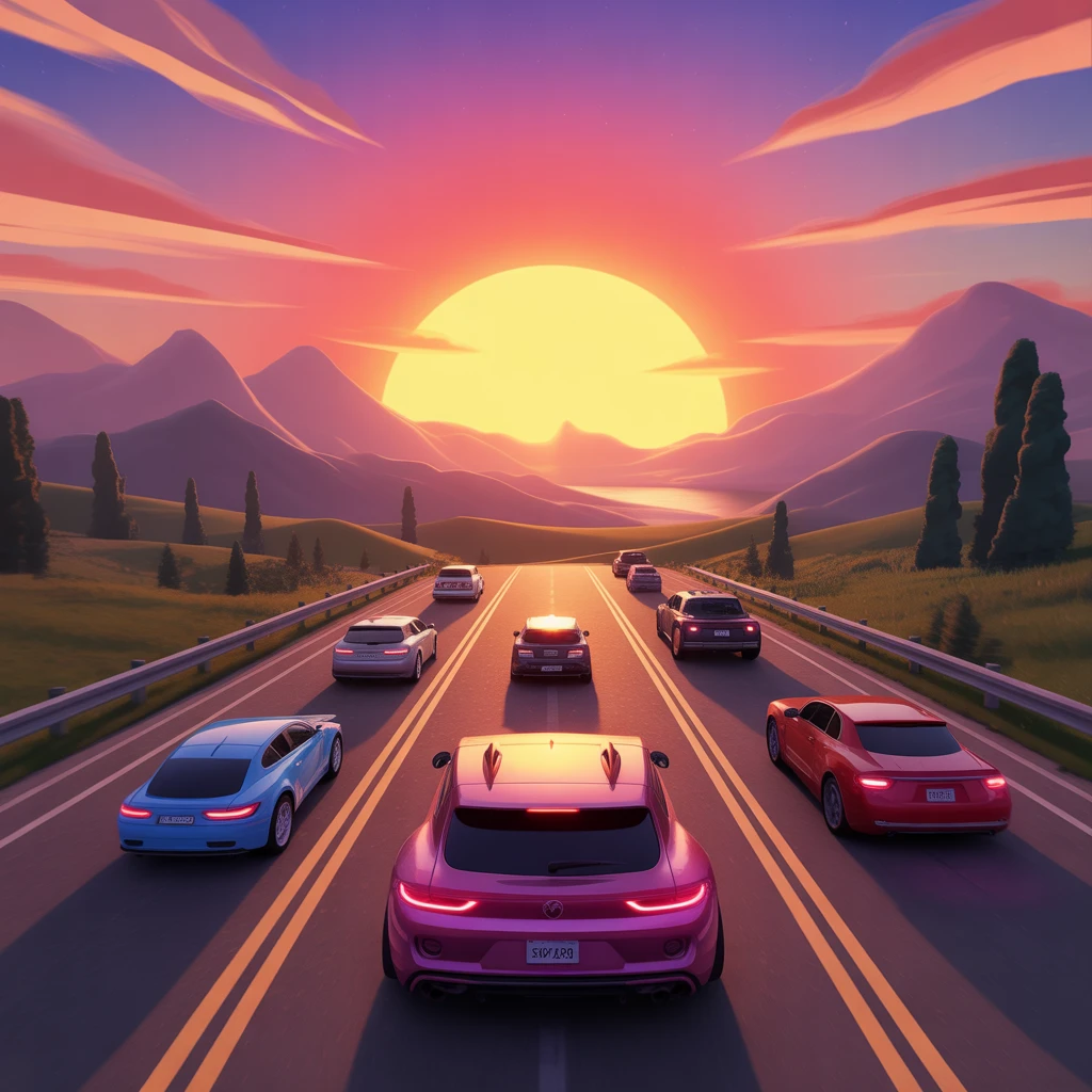 Cover image of Perfect Sunset Road Trip: Drive Into Adventure!