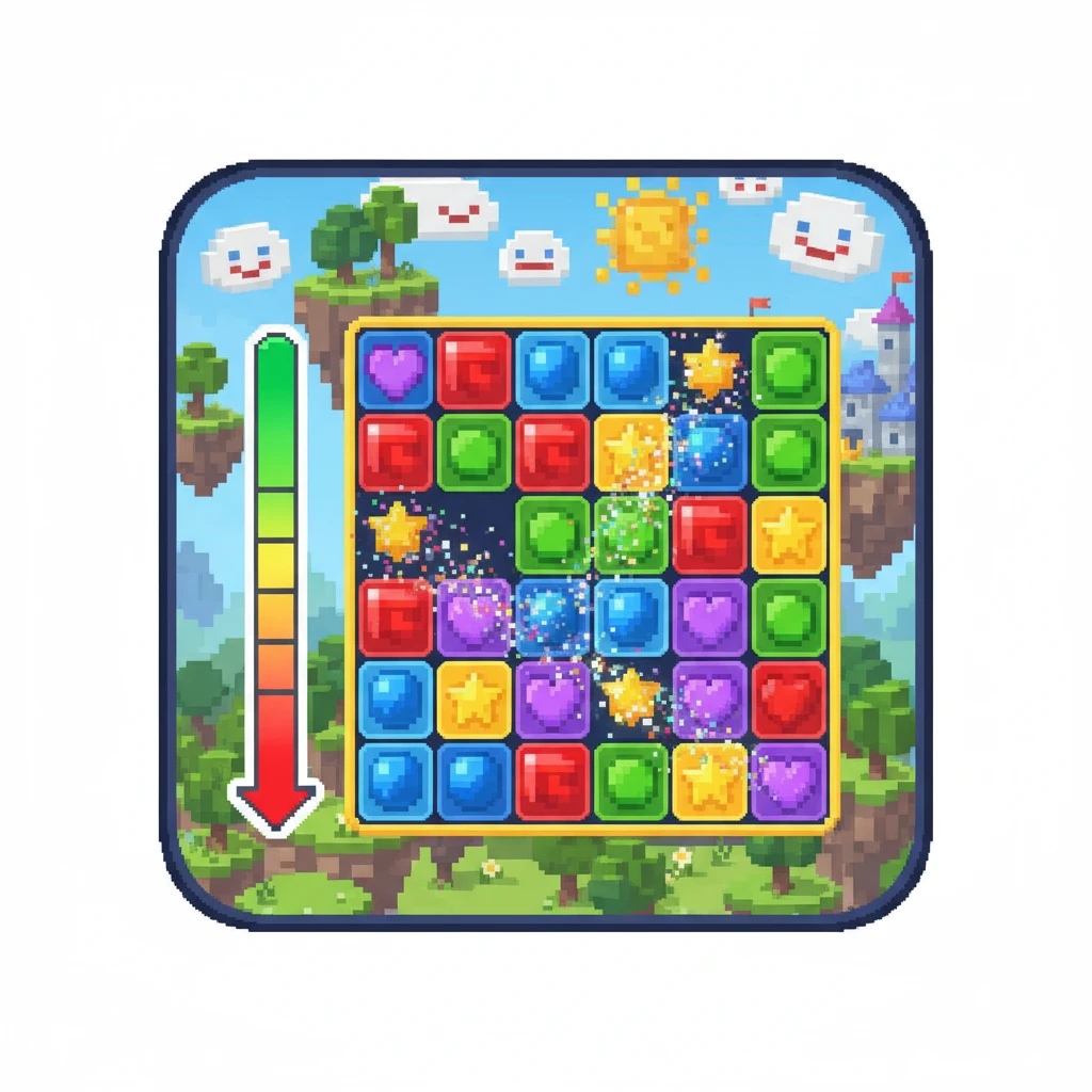 Cover image of Pixel Craft: Engaging Match 3 Adventure Online Game