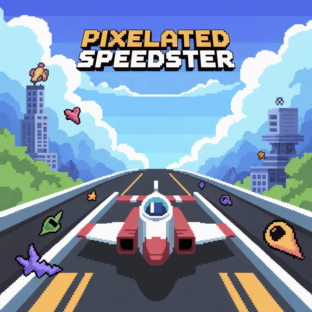 Cover image of Pixelated Speedster: Thrilling Retro Racing Action Online