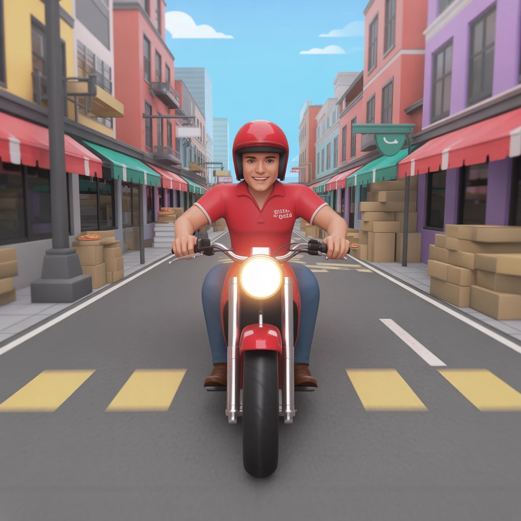 Cover image of Pizza Delivery on Motorbike: A Thrilling Free Online Adventure