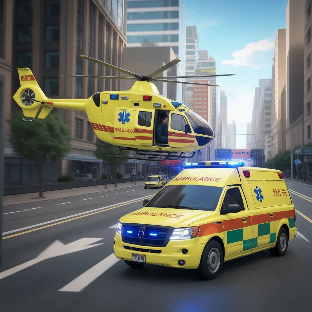 Cover image of Realistic Ambulance Driving Simulator: Experience Emergency Response Action Online