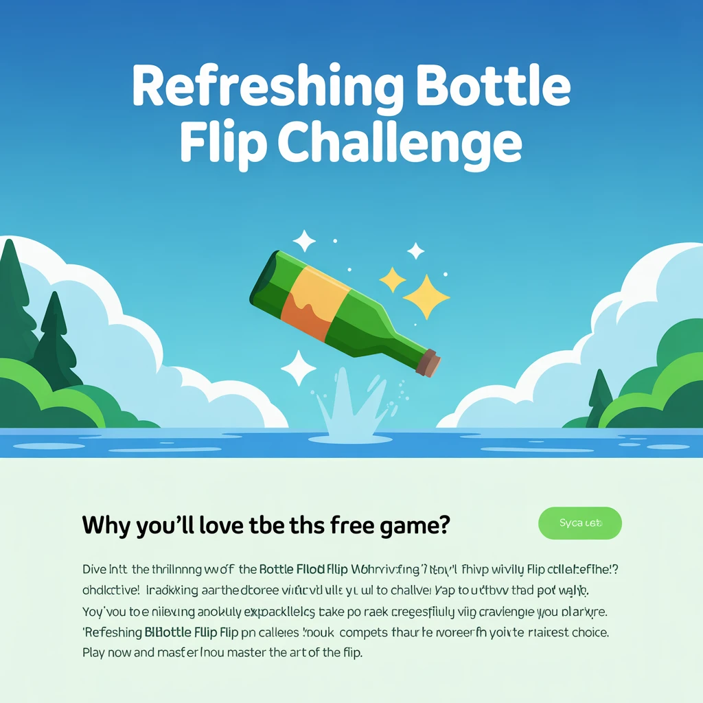 Cover image of Refreshing Bottle Flip Challenge: Test Your Skills Online!
