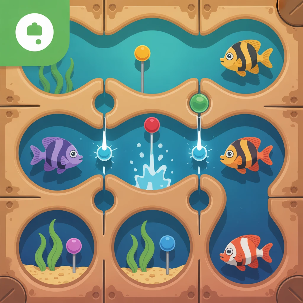 Cover image of Rescue Fish by Pulling Pins in this Free Online Game