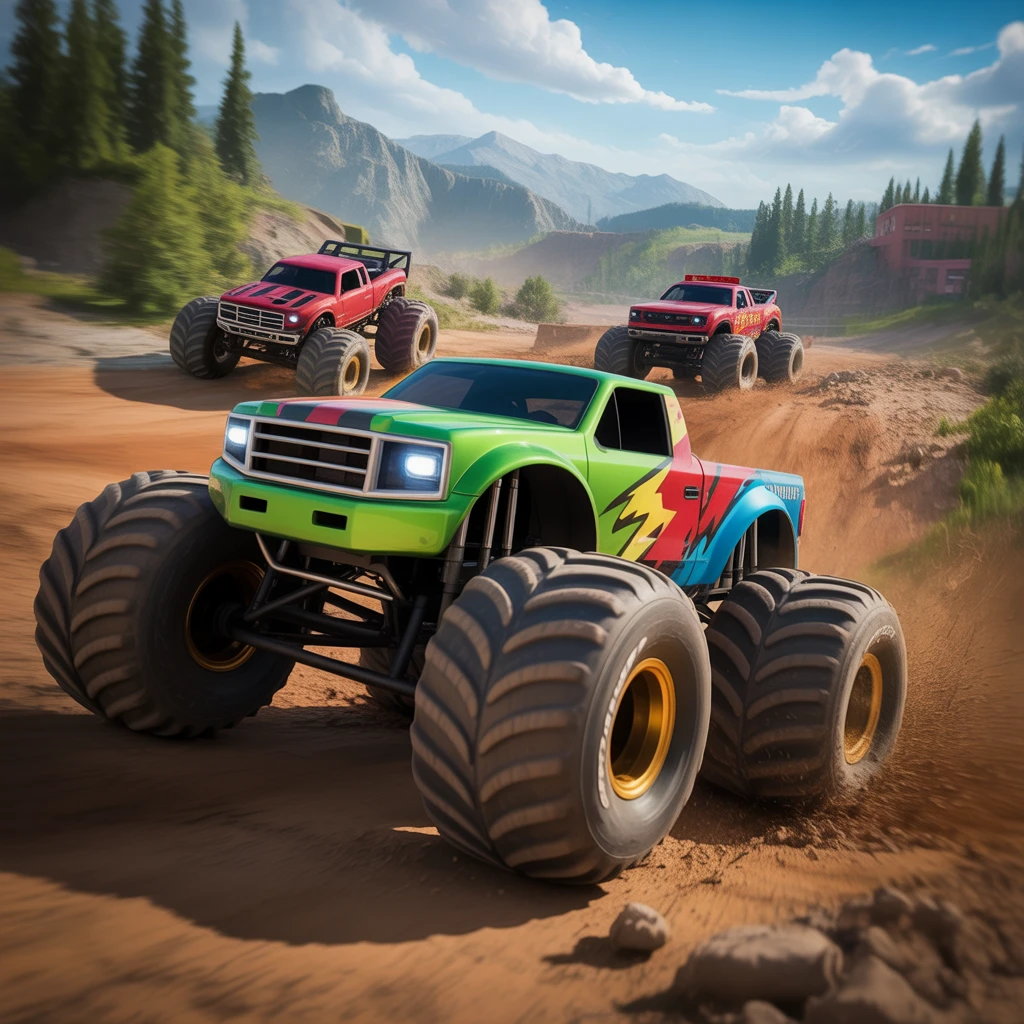 Cover image of Rev up for Thrills in This Free Online Monster Truck Racing Game!