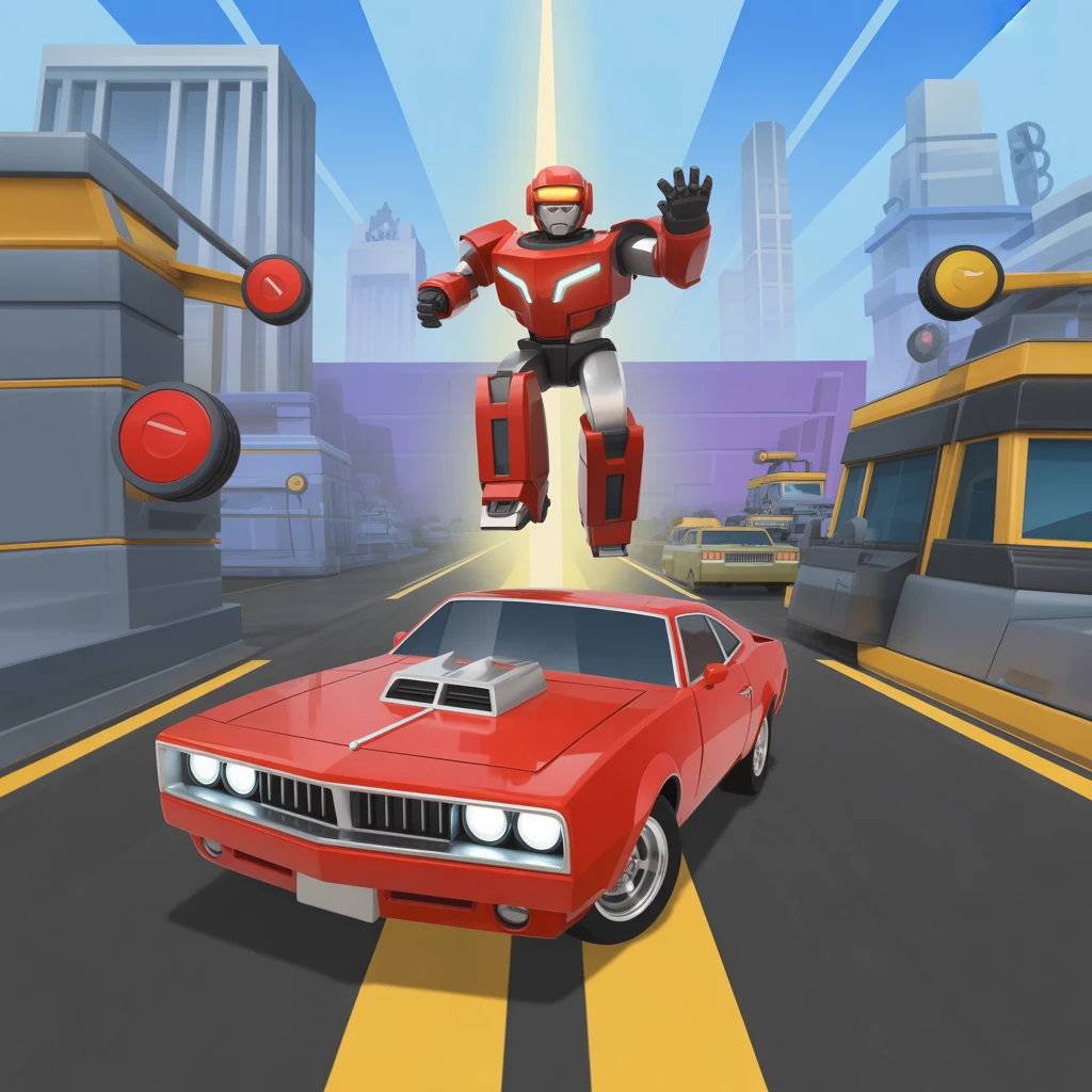 Cover image of Rev Up Your Engines: Play the Free Muscle Car Robot Online Game