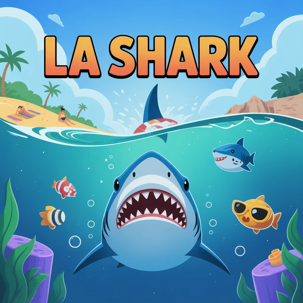 Cover image of Ride the Waves with the Wild LA Shark Adventure - Play Free Online!