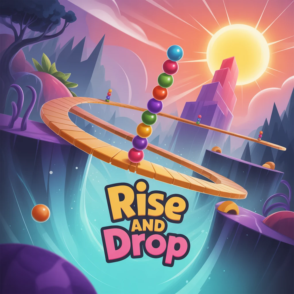 Cover image of Rise and Drop: Exciting Free Online Ball Stacking Adventure