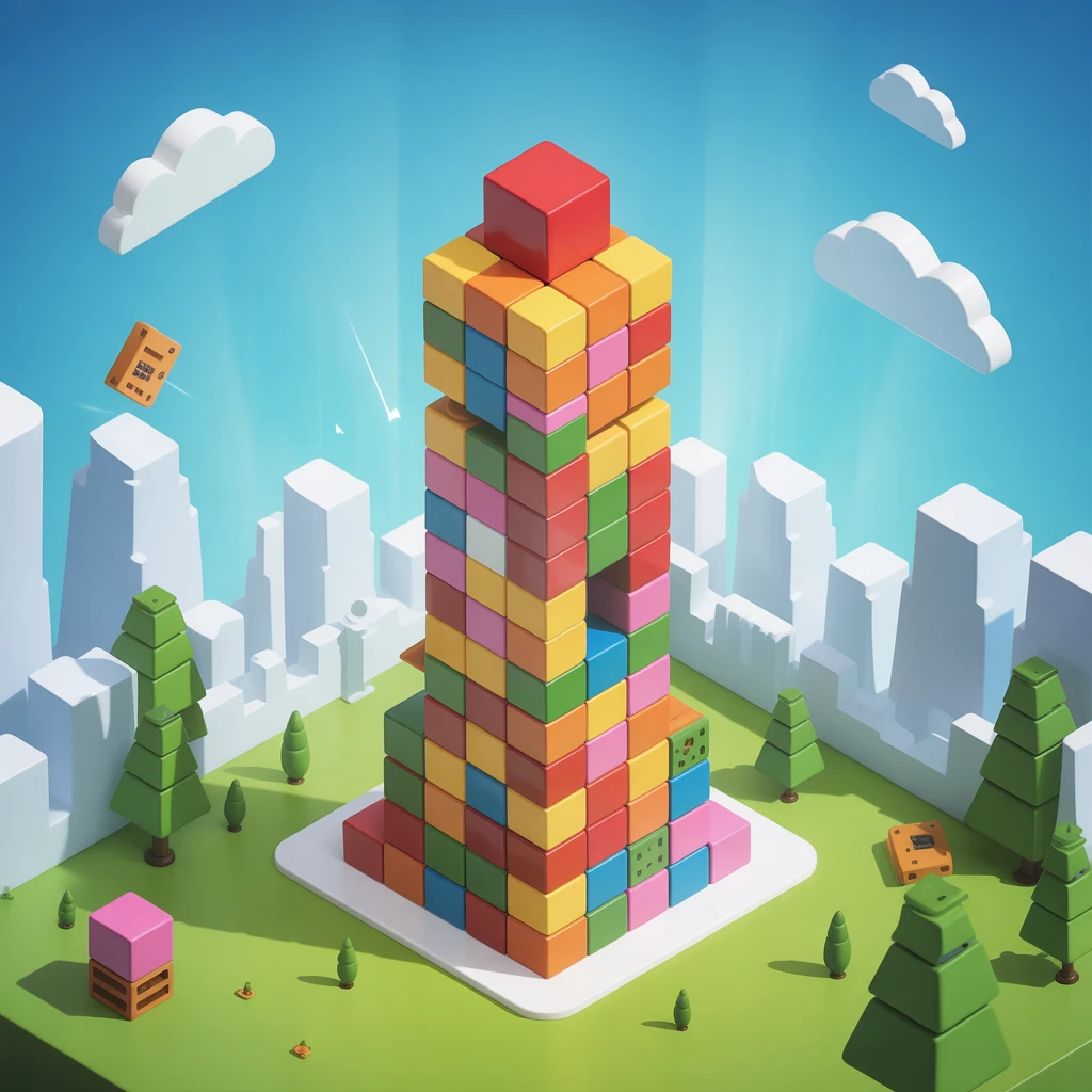 Cover image of Rise to the Challenge in the Free Cubic Tower Adventure Online Game