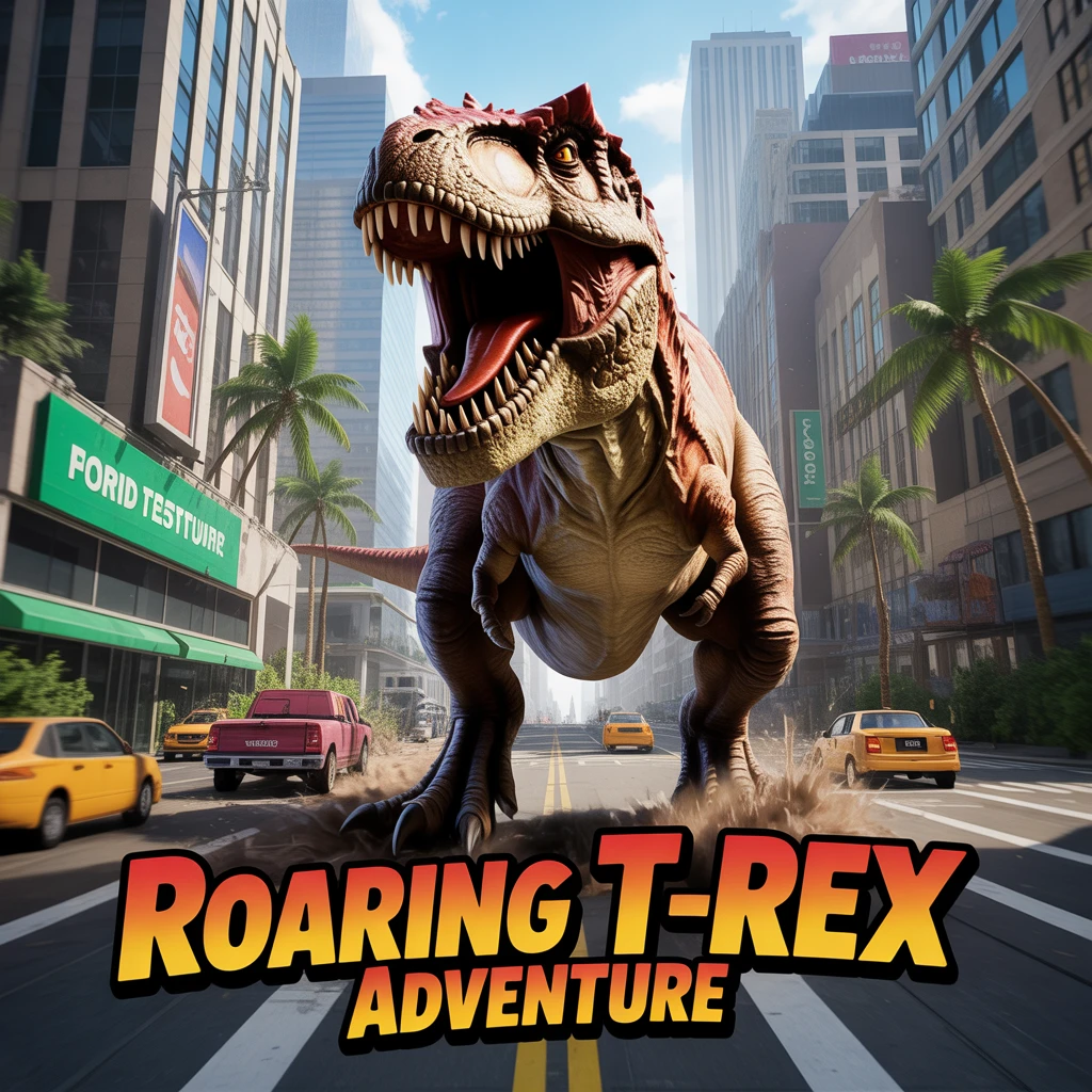 Cover image of Roaring T-Rex Adventure: Play the Ultimate Online Browser Game for Free!