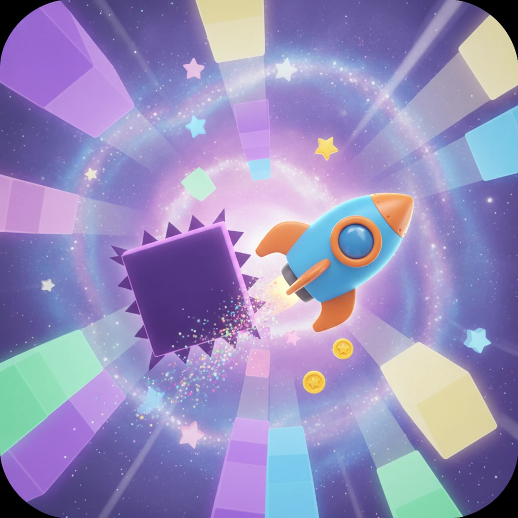 Cover image of RocketSquare: Free Online Adventure in a Colorful 3D World