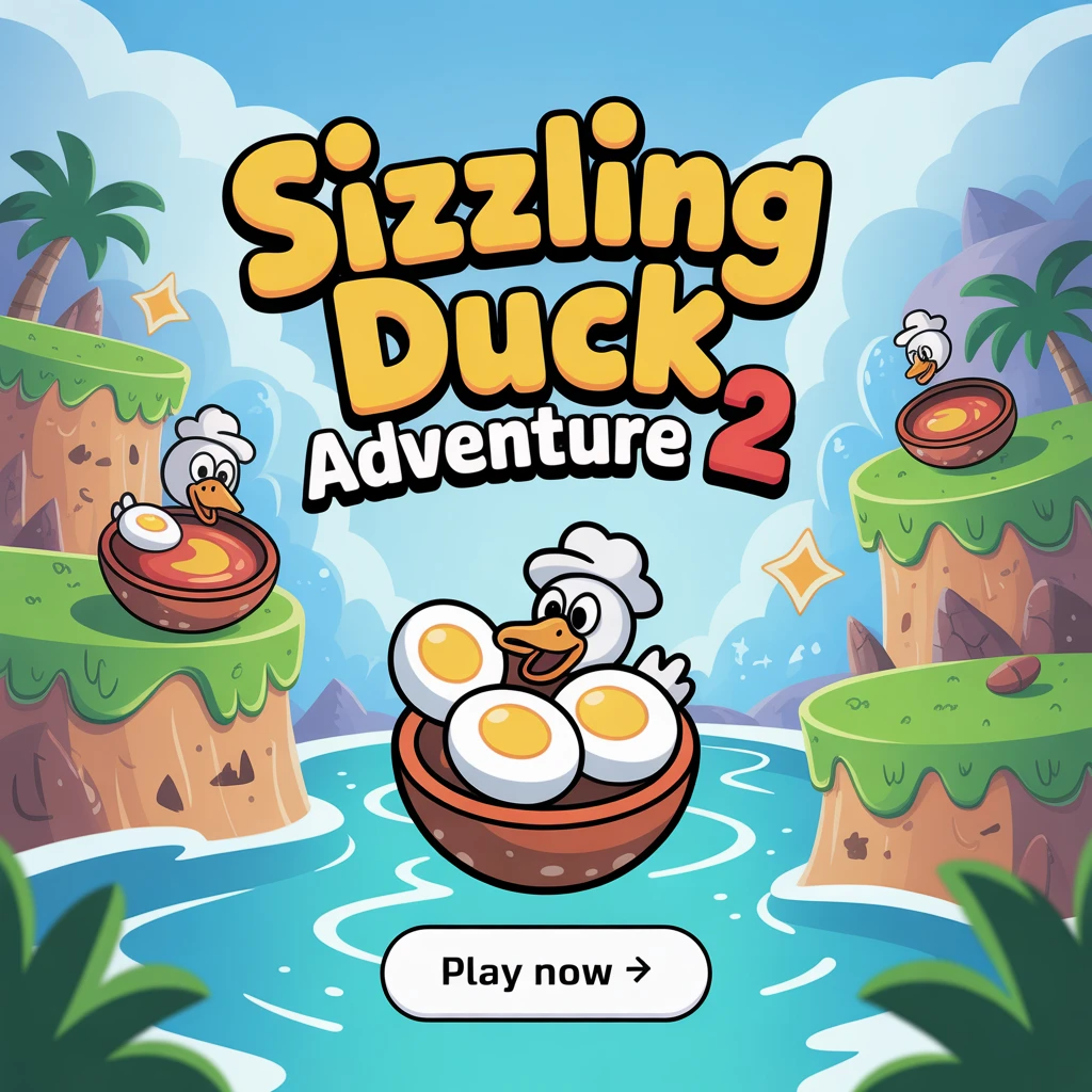 Cover image of Sizzling Duck Adventure 2: A Free Online Cooking Challenge