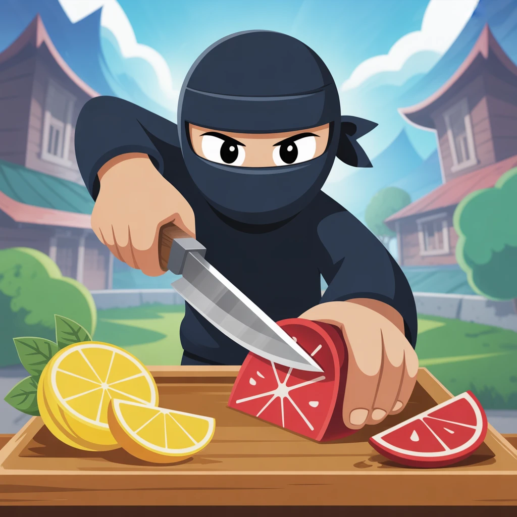 Cover image of Slice Like a Master: The Ultimate Ninja Challenge Online Game