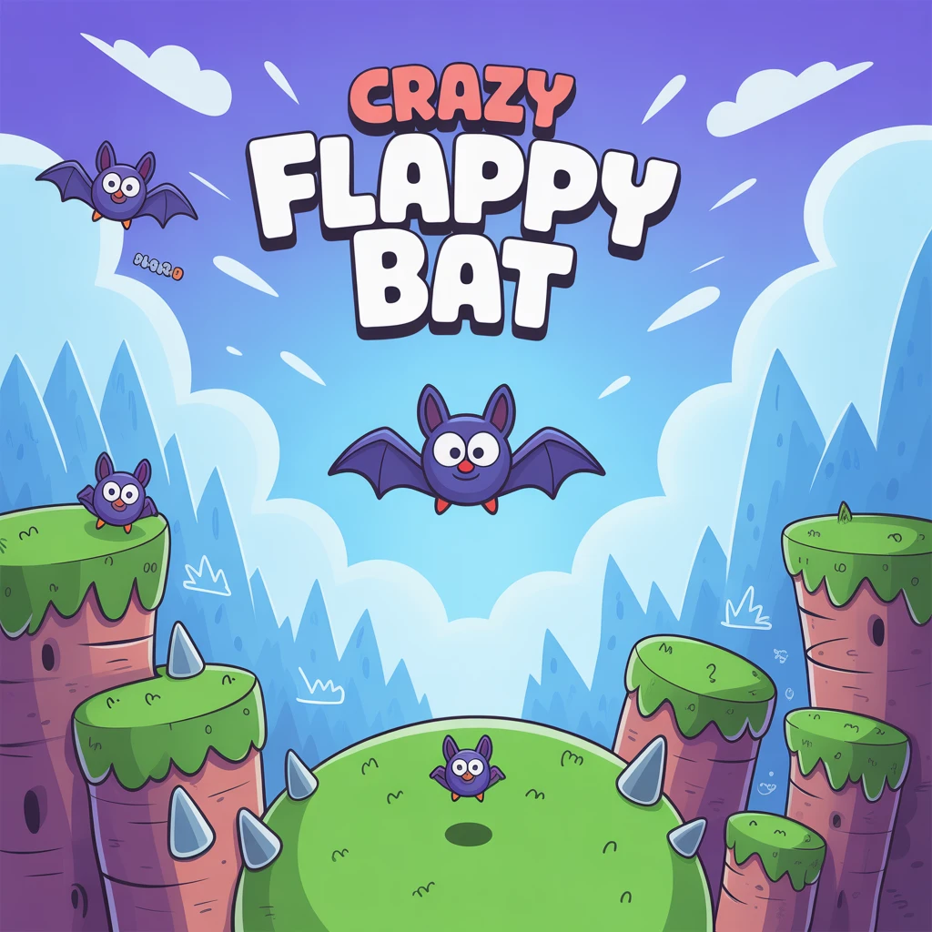 Cover image of Soar High with the Free Online Crazy Flappy Bat Browser Game!