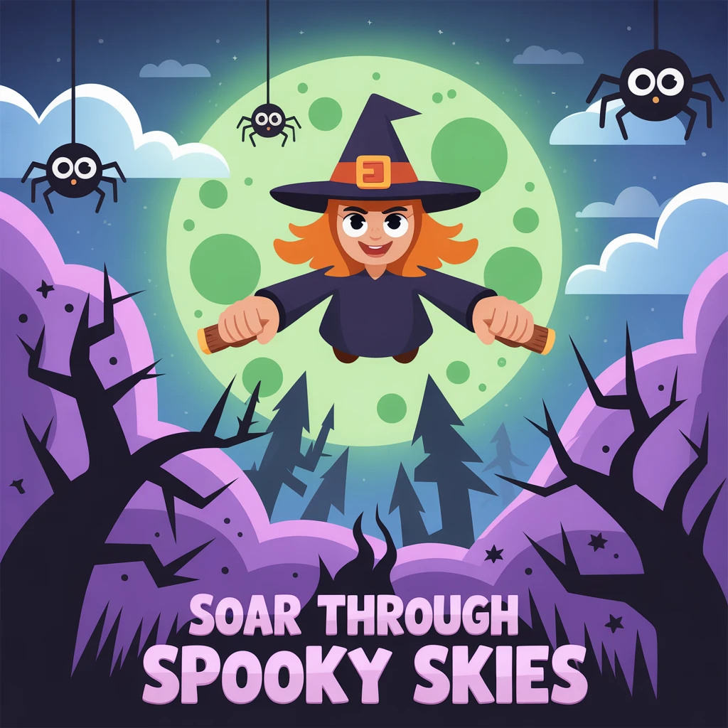 Cover image of Soar Through Spooky Skies: Free FZ Jet Halloween Online Adventure