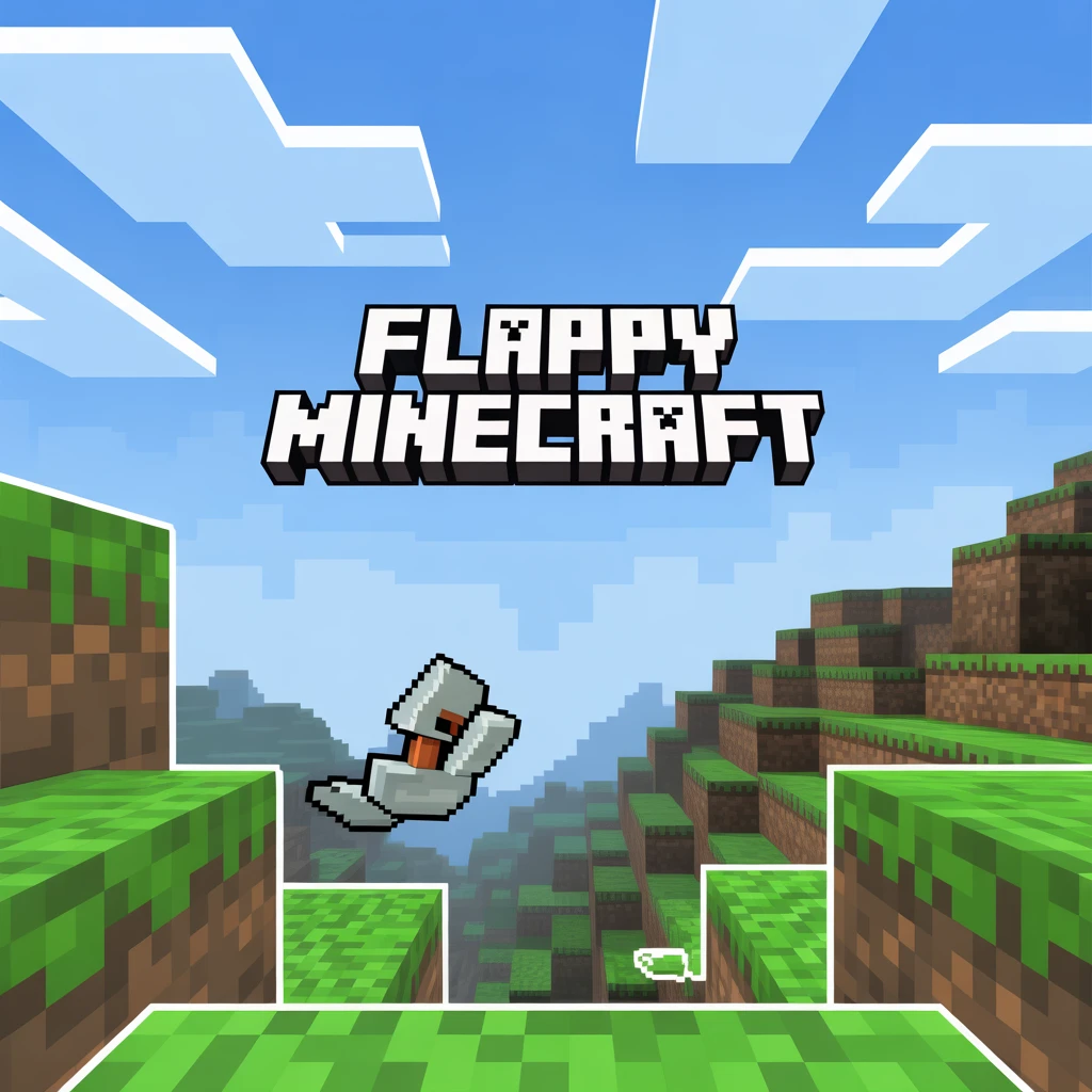 Cover image of Soar Through the Pixelated Skies in This Free Online Flappy Minecraft Adventure!