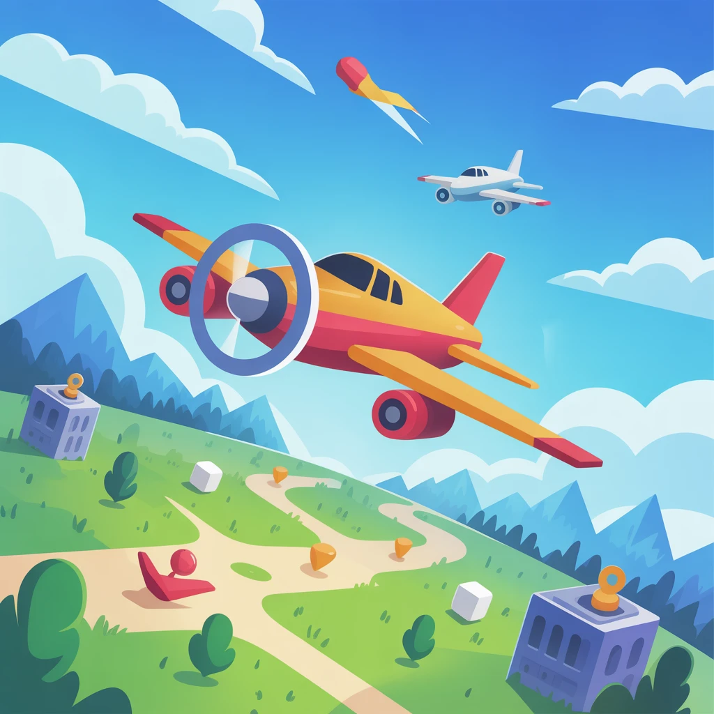 Cover image of Soar to Victory in Airplane IO: Free Online Flight Battle Game