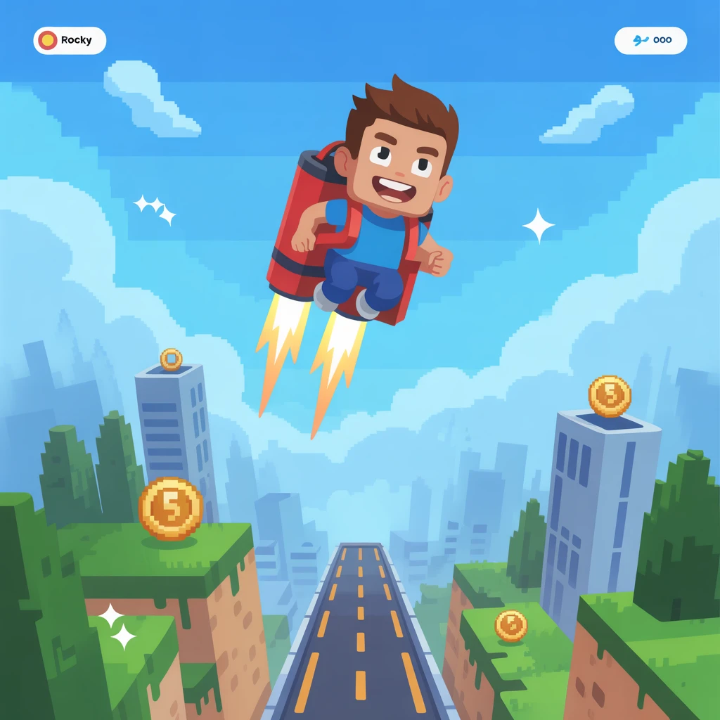 Cover image of Soar with Rocky: The Jetpack Adventure Awaits!